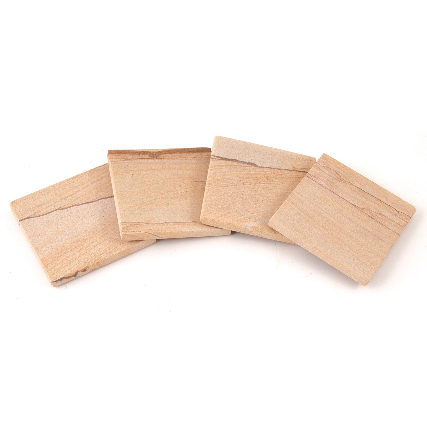 Thirstystone Cinnabar Natural Sandstone Coaster 4 Pack with Protective Cork Backing