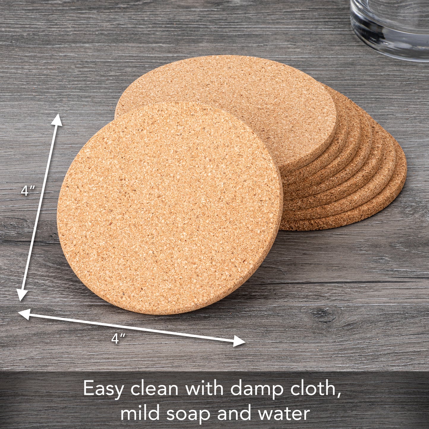 Thirstystone 8 Pack Natural Cork Absorbent Coasters