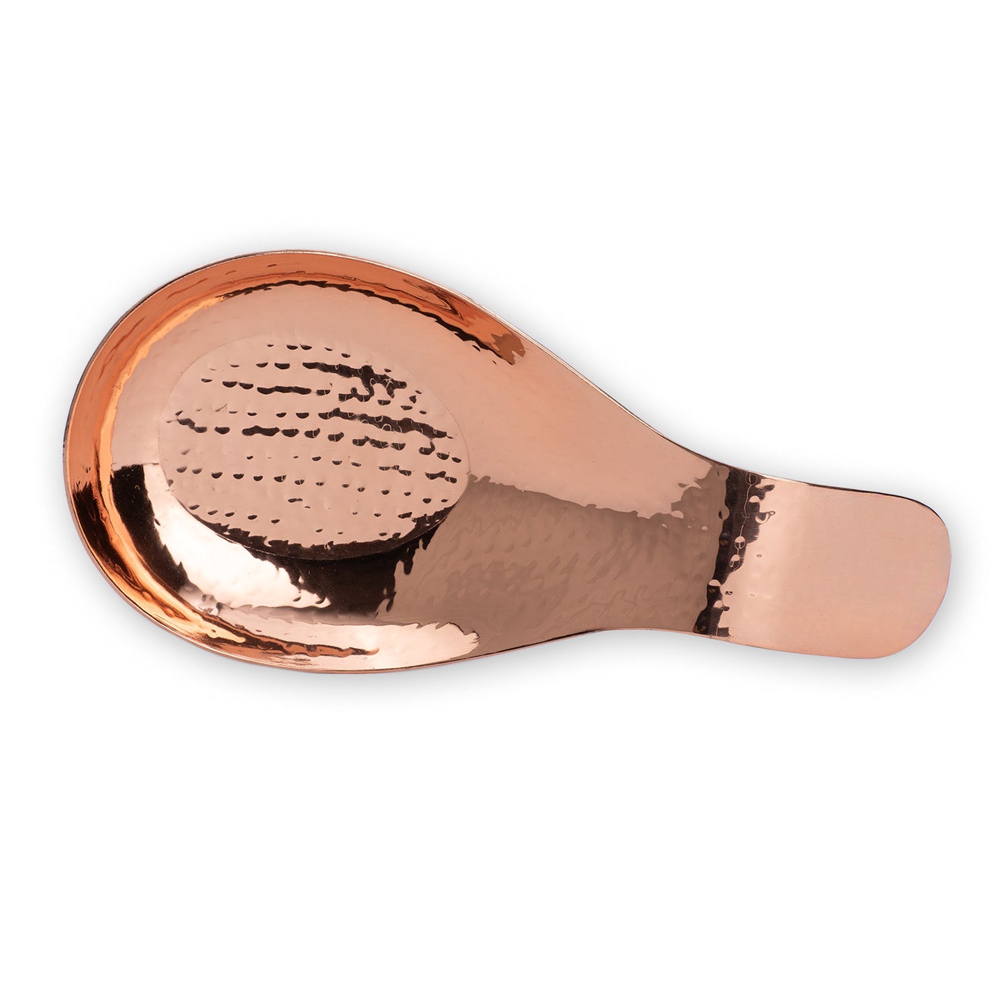 Thirstystone Large Hammered Stainless Steel Penny Copper Colored Spoon Rest. Measures 9.75” x 4.25” Large Enough for Ladels