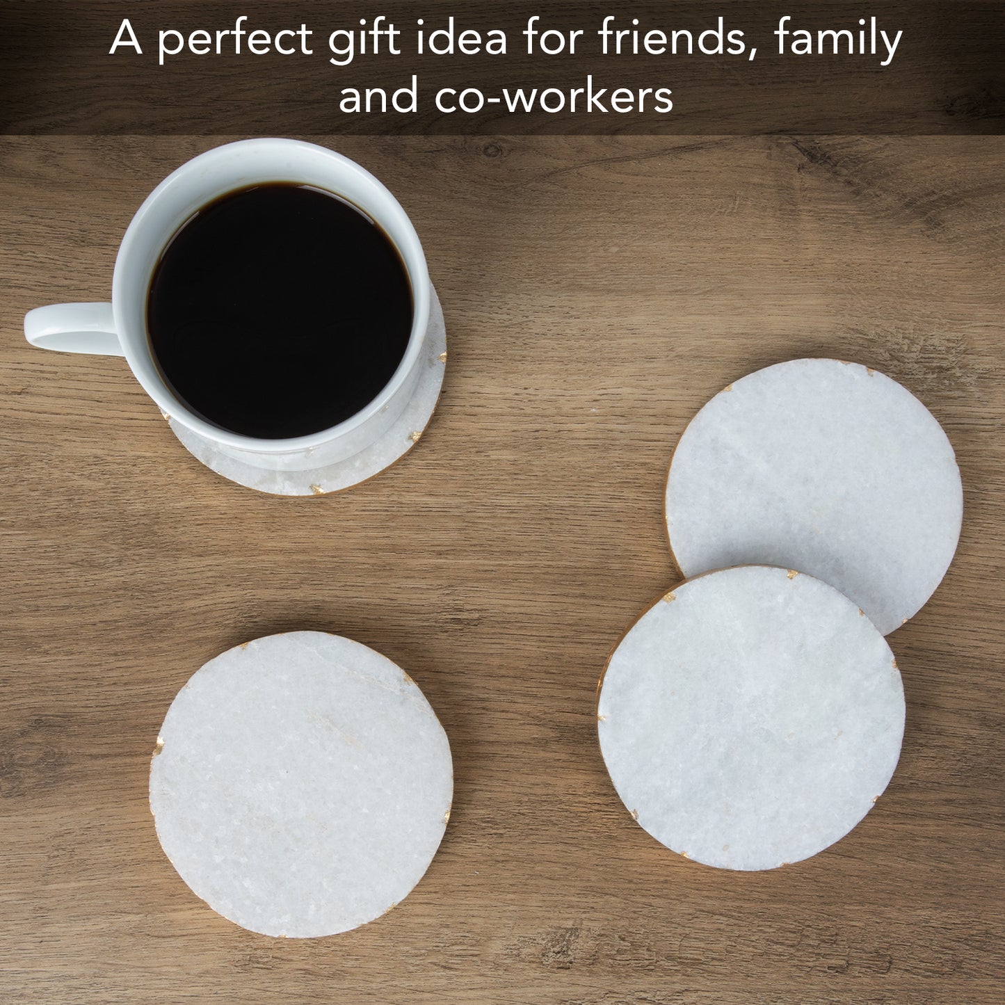 Thirstystone Marble Coasters, 4" x 4" x 1.5", round