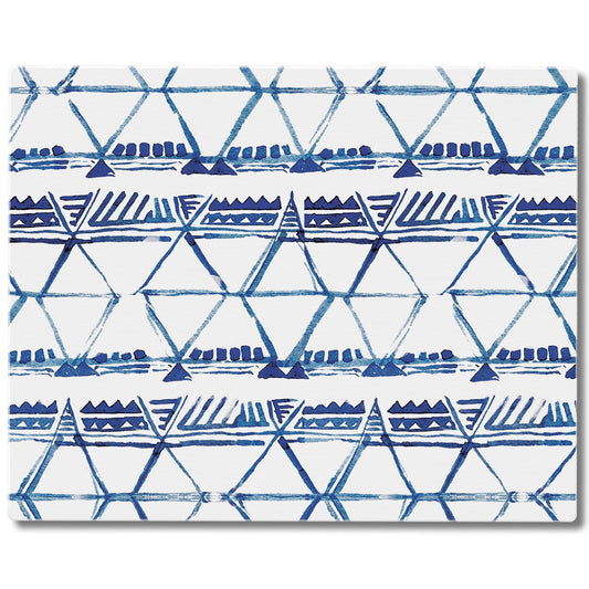 CounterArt Open Triangles 3mm Tempered Glass Cutting Board 15” x 12” Manufactured in the USA