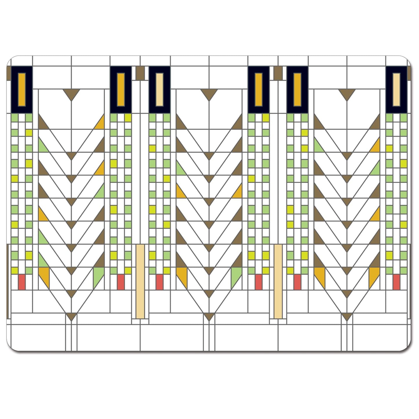 Tree of Life by Frank Lloyd Wright Decorative Hardboard Placemats 4 Pack Manufactured in the USA