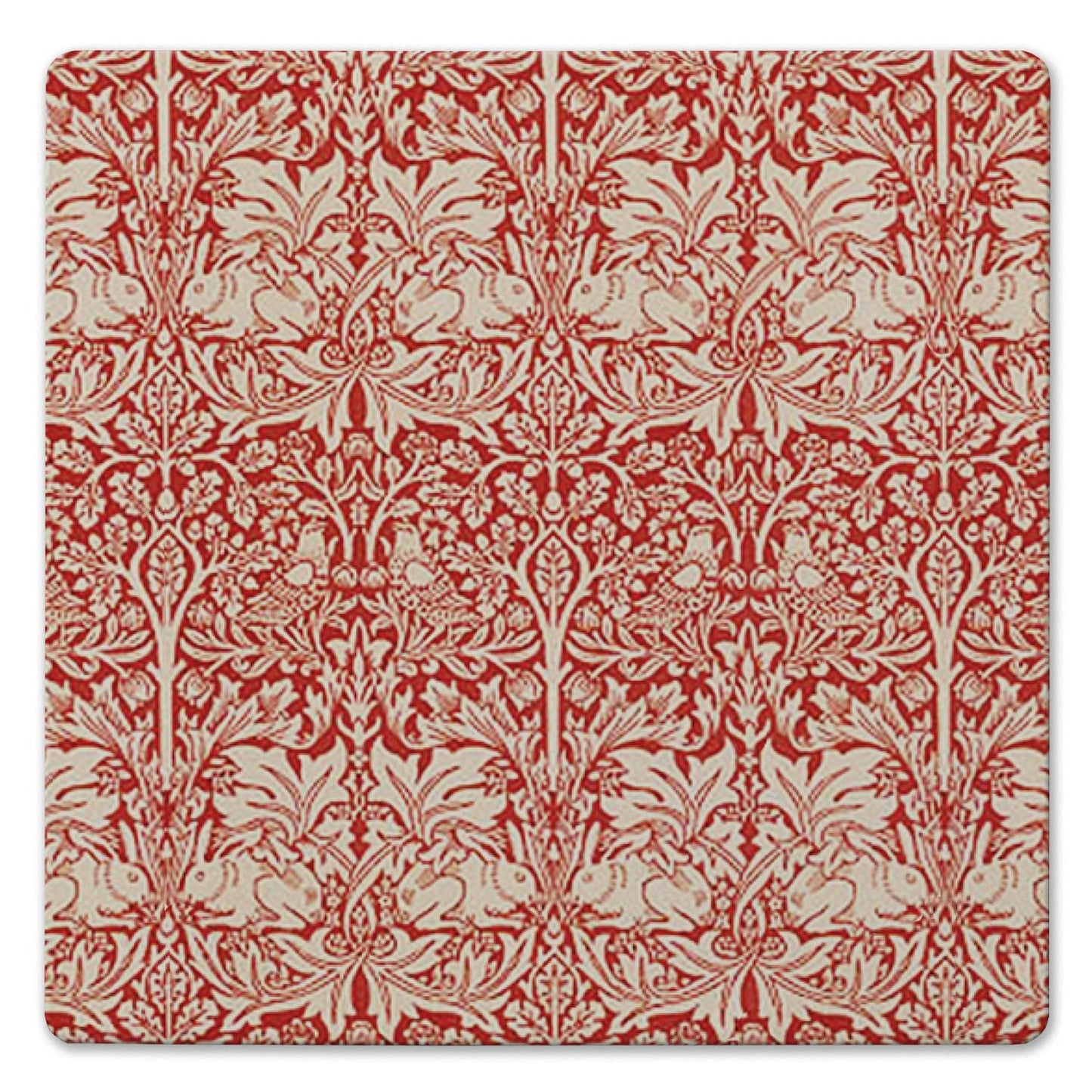 Thirstystone Brother Rabbit Decorative Heat Tolerant Stone Trivet with Non-Skid Cork Backing 8” Square Artistic, Durable, Easily Wipes Clean