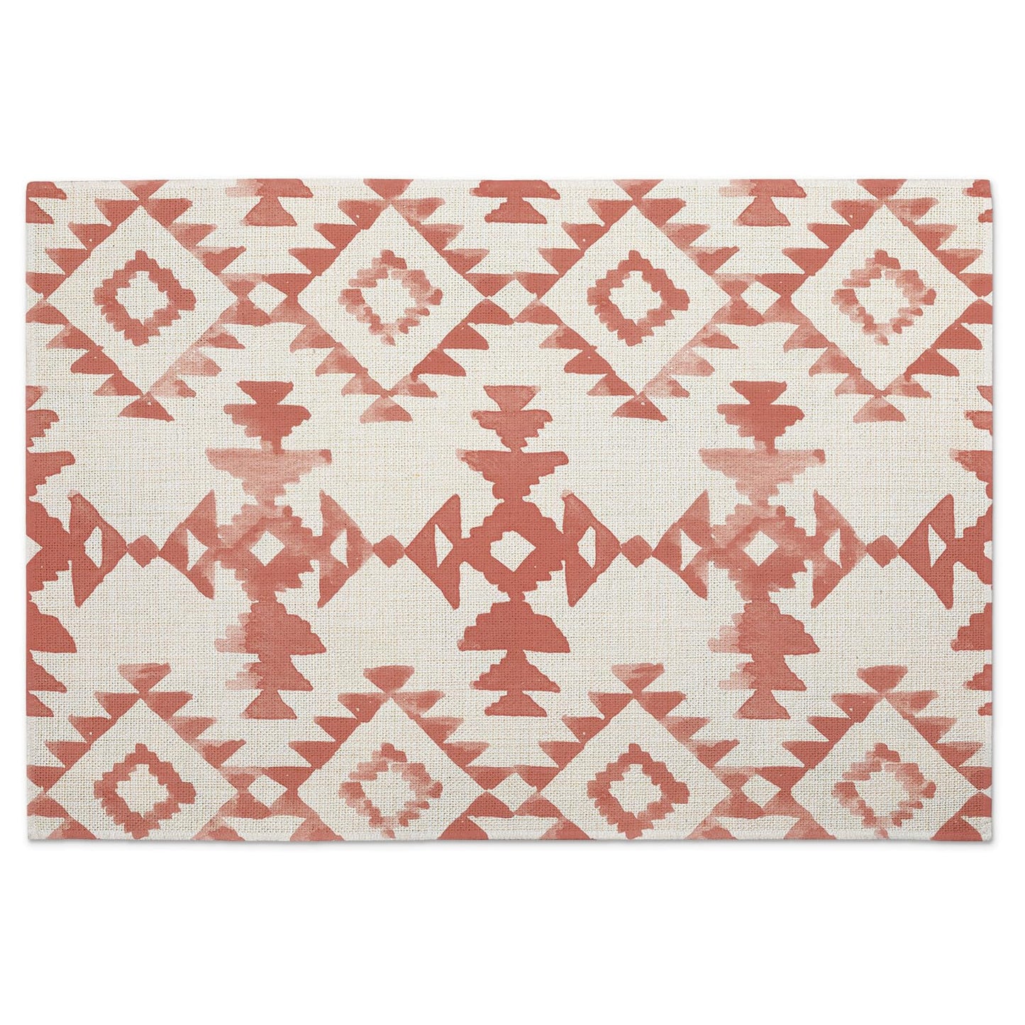Highland Home Southwest Flair 4 Pack Poly-Cotton Blend Fabric Placemats 18" x 12" Manufactured in The USA