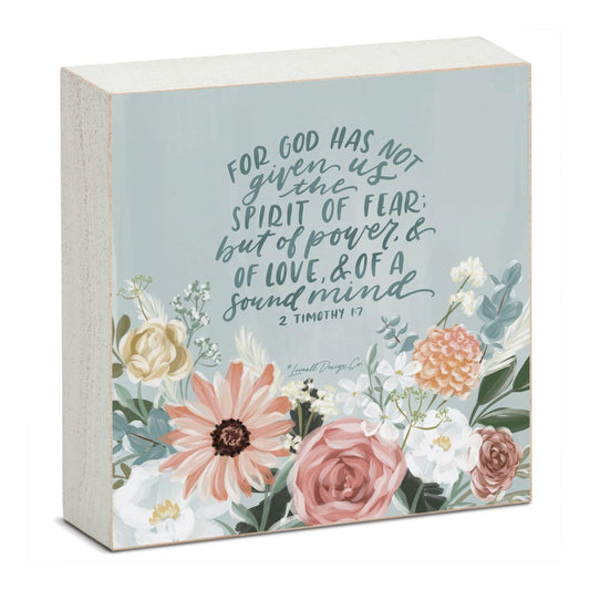 Spirit Decorative Faith Driven Wooden Home Accent Sign 3.75" Square Made in the USA