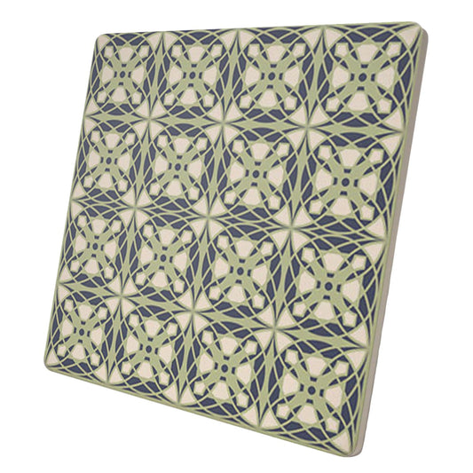 Frank Lloyd Wright's Luxfer Design on 8" Square Stone Trivet Manufactured in the USA