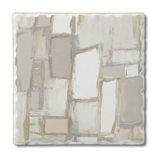Thirstystone Foggy Morning Single Tumbled Tile Stone Coaster with Protective Cork Backing Manufactured in The USA 4" Square, Colorful, Artistiic, Easily Wipes Clean