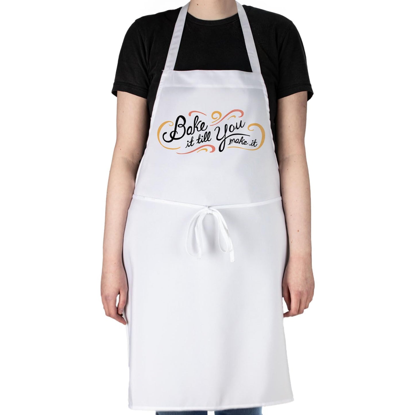 Counterart Bake It Till You Make It Chef Apron Great for Baking, Grilling, and Everyday Cooking Printed with Cute Funny Quotes