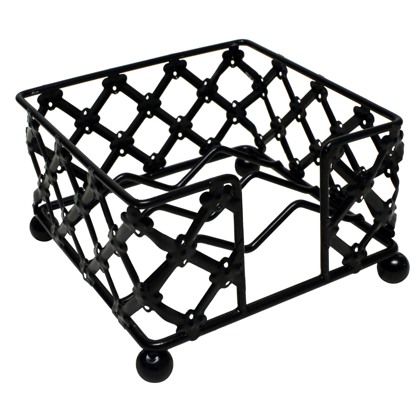CounterArt Black Lattice Wire Square Coaster Holder