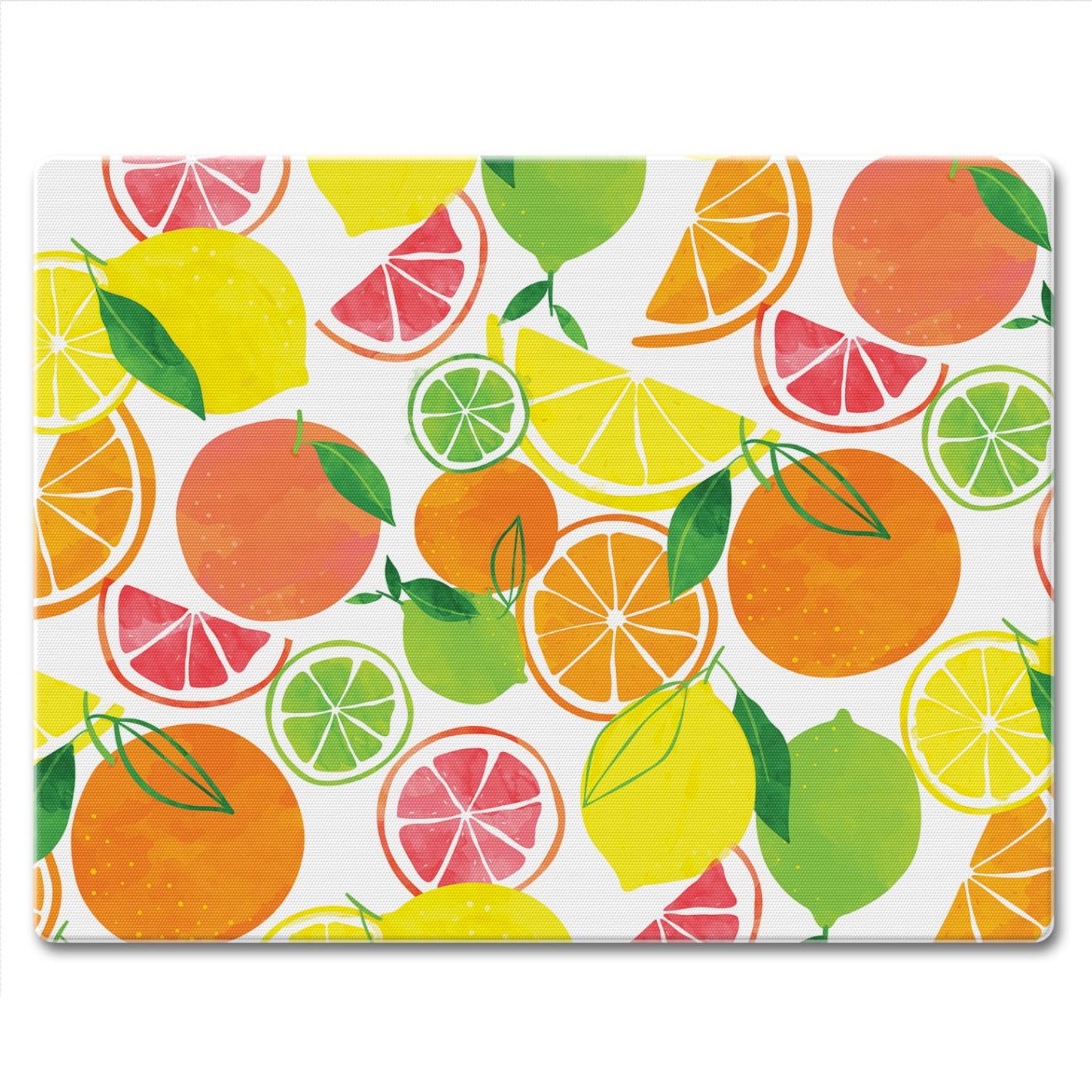 CounterArt Bright Fruit 3mm Tempered Glass Cutting Board 10” x 8” Manufactured in the USA