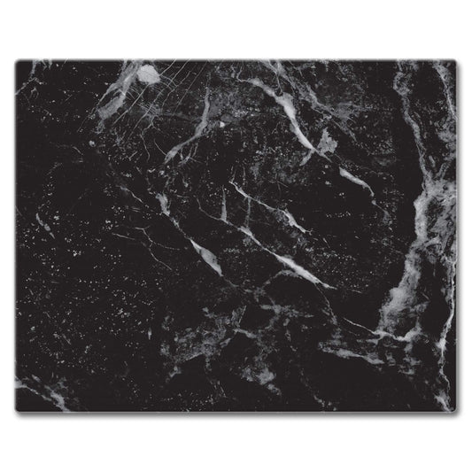 CounterArt Black Marble Design 3mm Tempered Glass Cutting Board 15” x 12” Manufactured in the USA