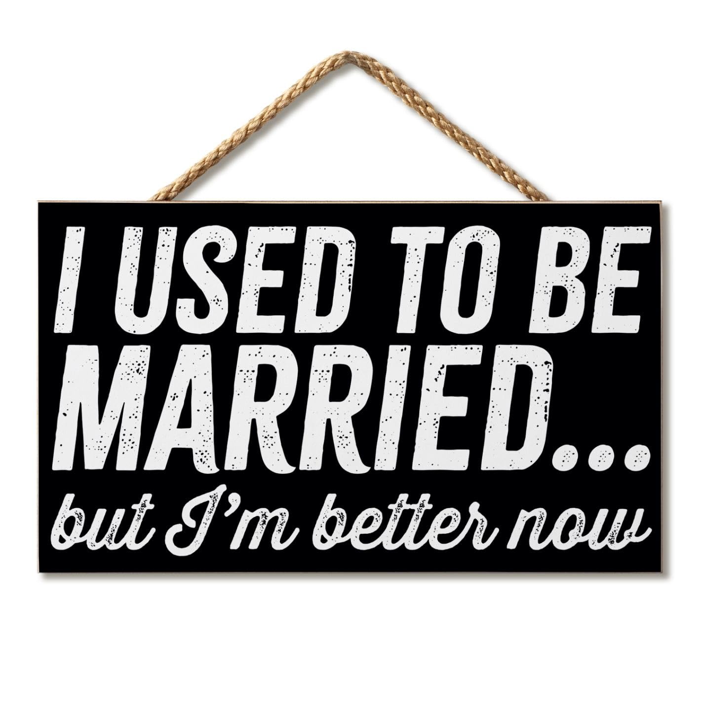 CounterArt Better Now Humorous Hanging Wood Wall Sign 9.5” by 5.75” Made in the USA Features Braided Rope Hanger