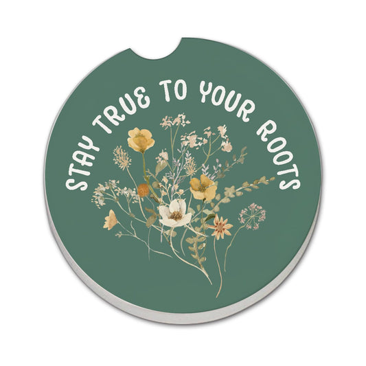 Thirstystone True Roots Single Absorbent Stone Car Coaster 2.6” Diameter Manufactured in the USA