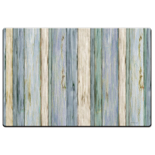Beach Stripes 30” x 20” Decorative Vinyl Comfort Floor Mat Manufactured in the USA