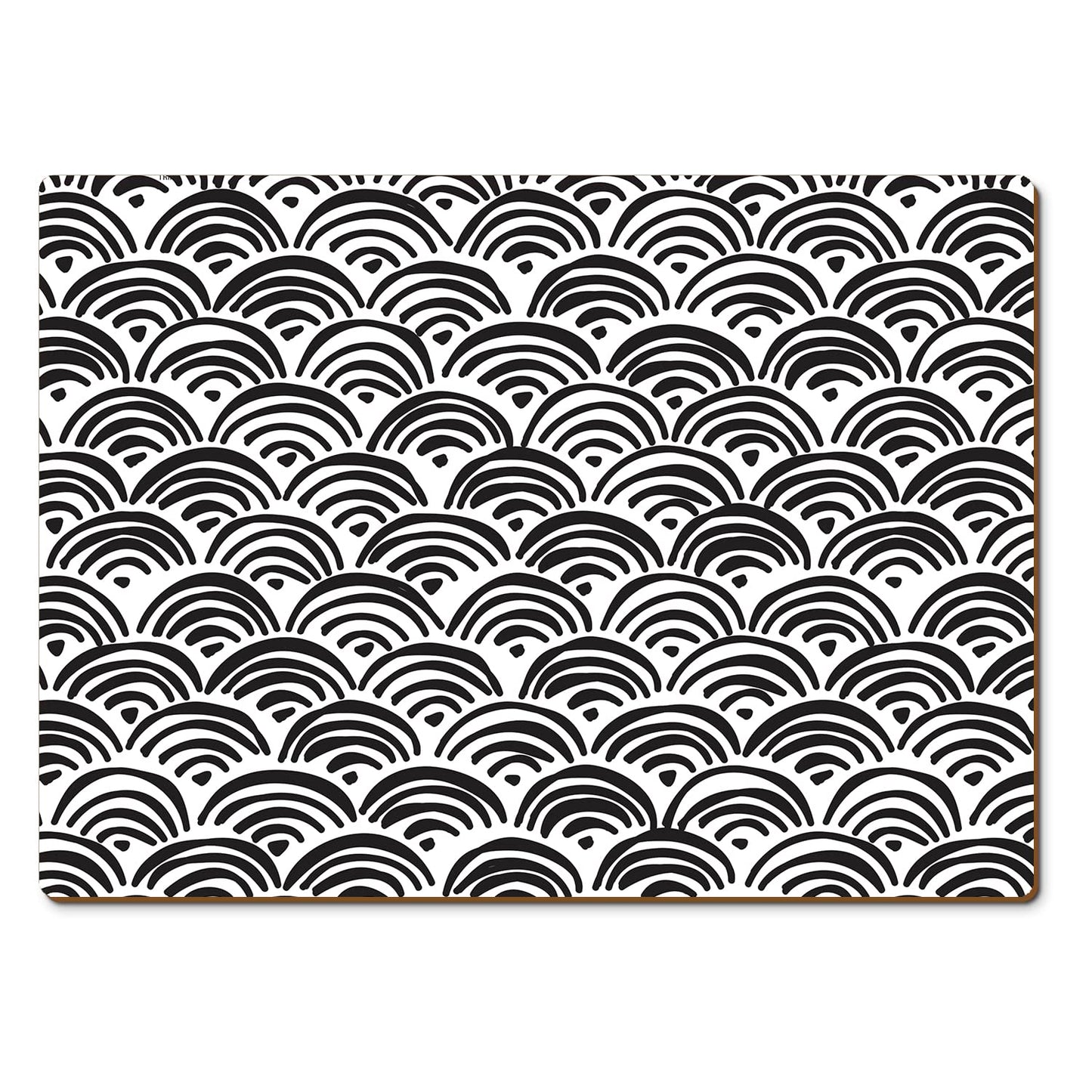 CounterArt Arches Premium Decorative Hardboard Tabletop Placemats 4-Pack Manufactured in The USA Heat Tolerant and Easily Wipes Clean