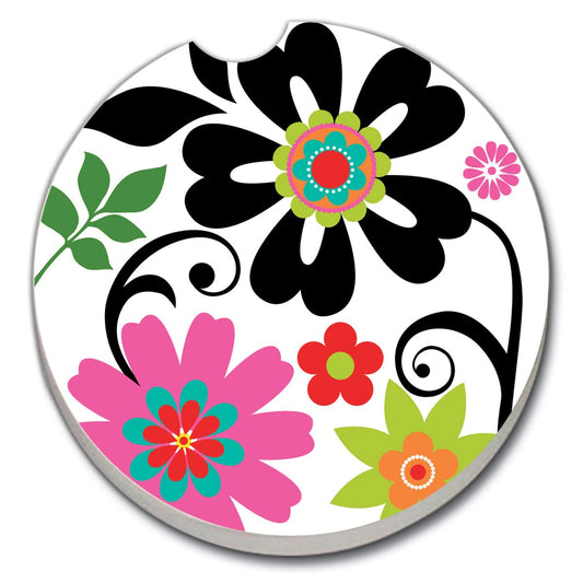 Metro Bold Single Absorbent Stone Car Coaster 2.6” Diameter Manufactured in the USA