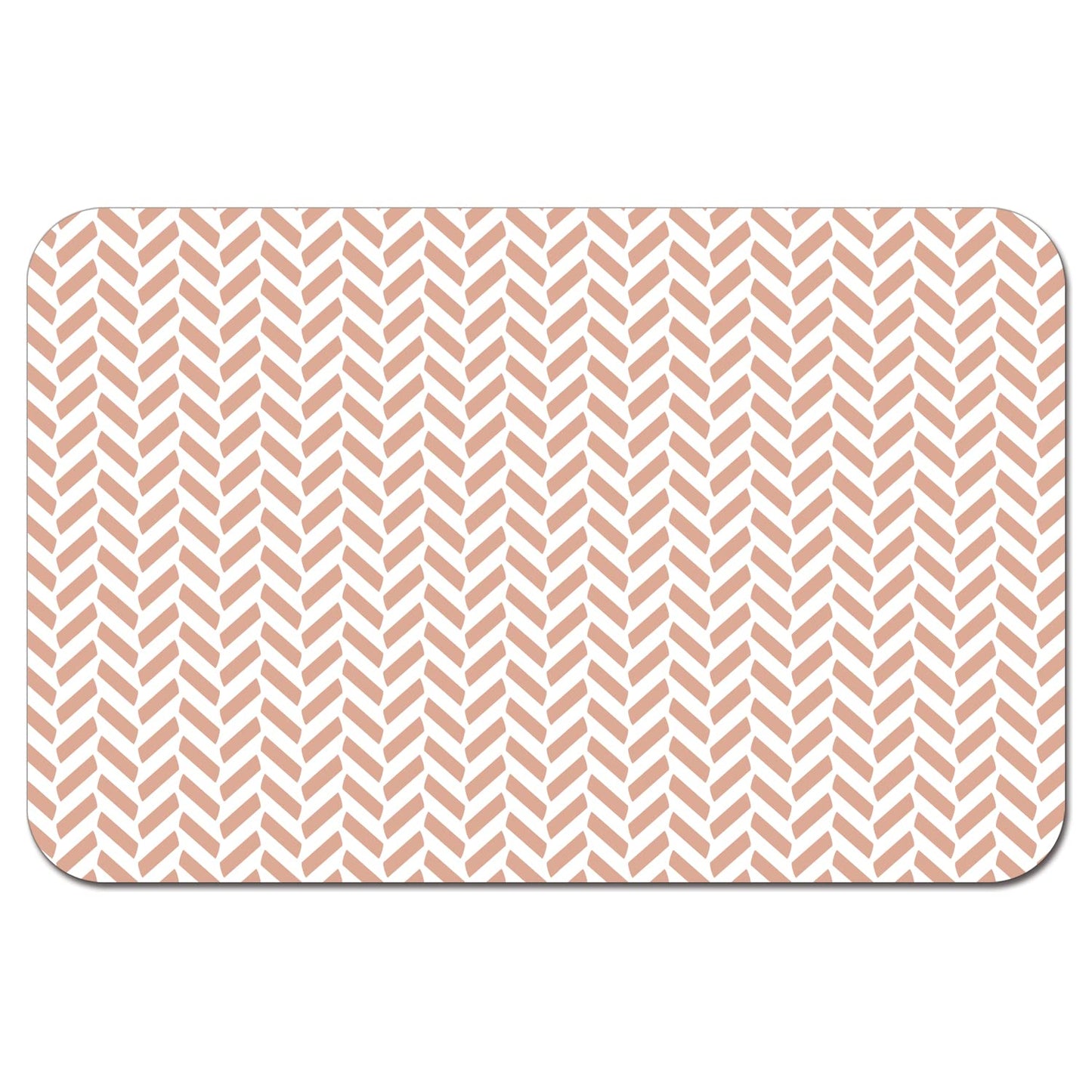 CounterArt Herringbone Easy Care Waterproof Pet Feeding Mat 17.13” x 11.25” Made in The USA of BPA Free Plastic, Safe for Pets, Protects Floors from Scratches Stains & Spills