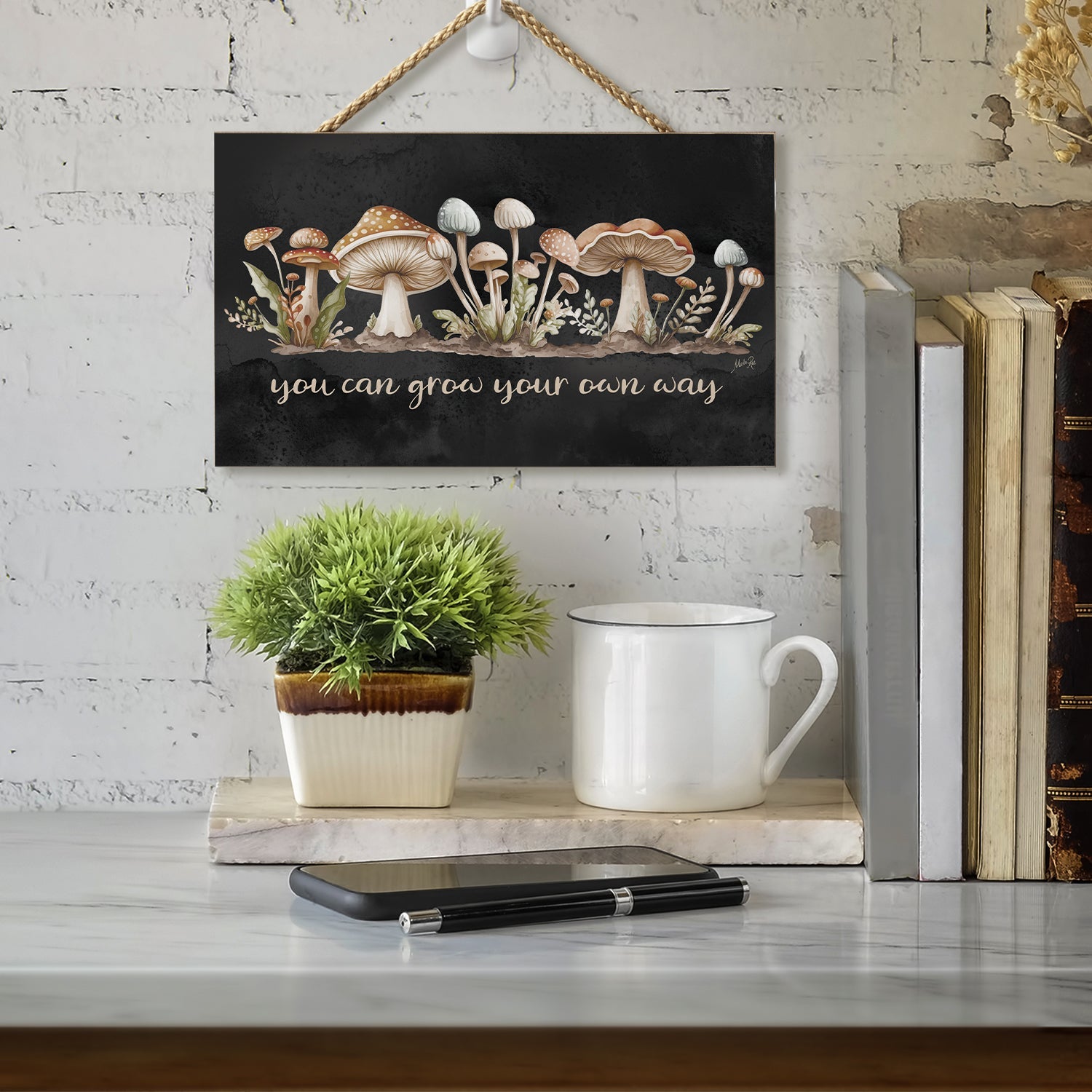 Hanging Wood Signs with Rope