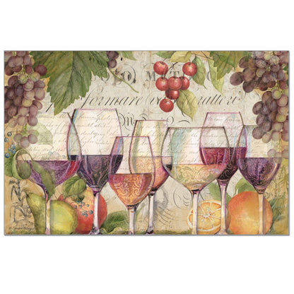Counterart Wine Country 24 Sheet Premium Reusable Paper Placemat in Resealable Bag 17" x 11" Manufactured in The USA