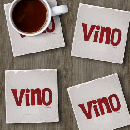 Thirstystone Vino 4 Pack Tumbled Tile Stone Coasters 4" Square Manufactured in the USA