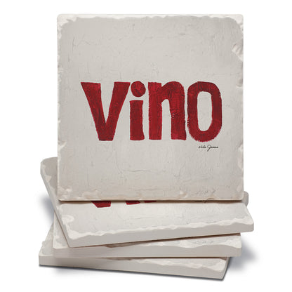 Thirstystone Vino 4 Pack Tumbled Tile Stone Coasters 4" Square Manufactured in the USA