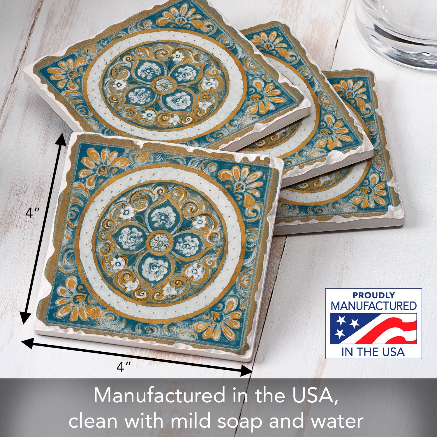 Thirstystone Medallion Stone Coasters