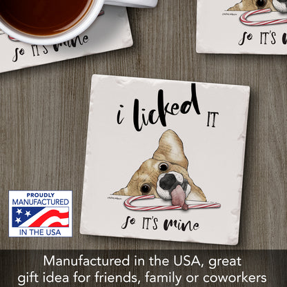 Thirstystone Licked It Single Tumbled Tile Coaster Manufactured in The USA Adorable, Create Your Own Collection