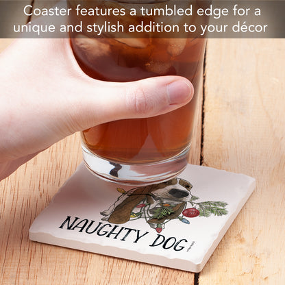 Thirstystone Feliz Naughty Dog Single Tumbled Tile Coaster Manufactured in The USA Adorable, Create Your Own Collection