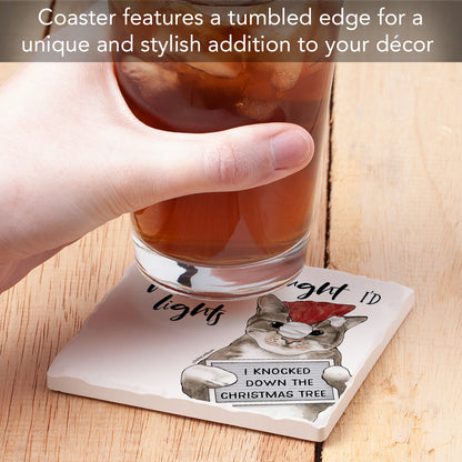 Thirstystone Fix The Lights Single Tumbled Tile Coaster Manufactured in The USA Adorable, Create Your Own Collection