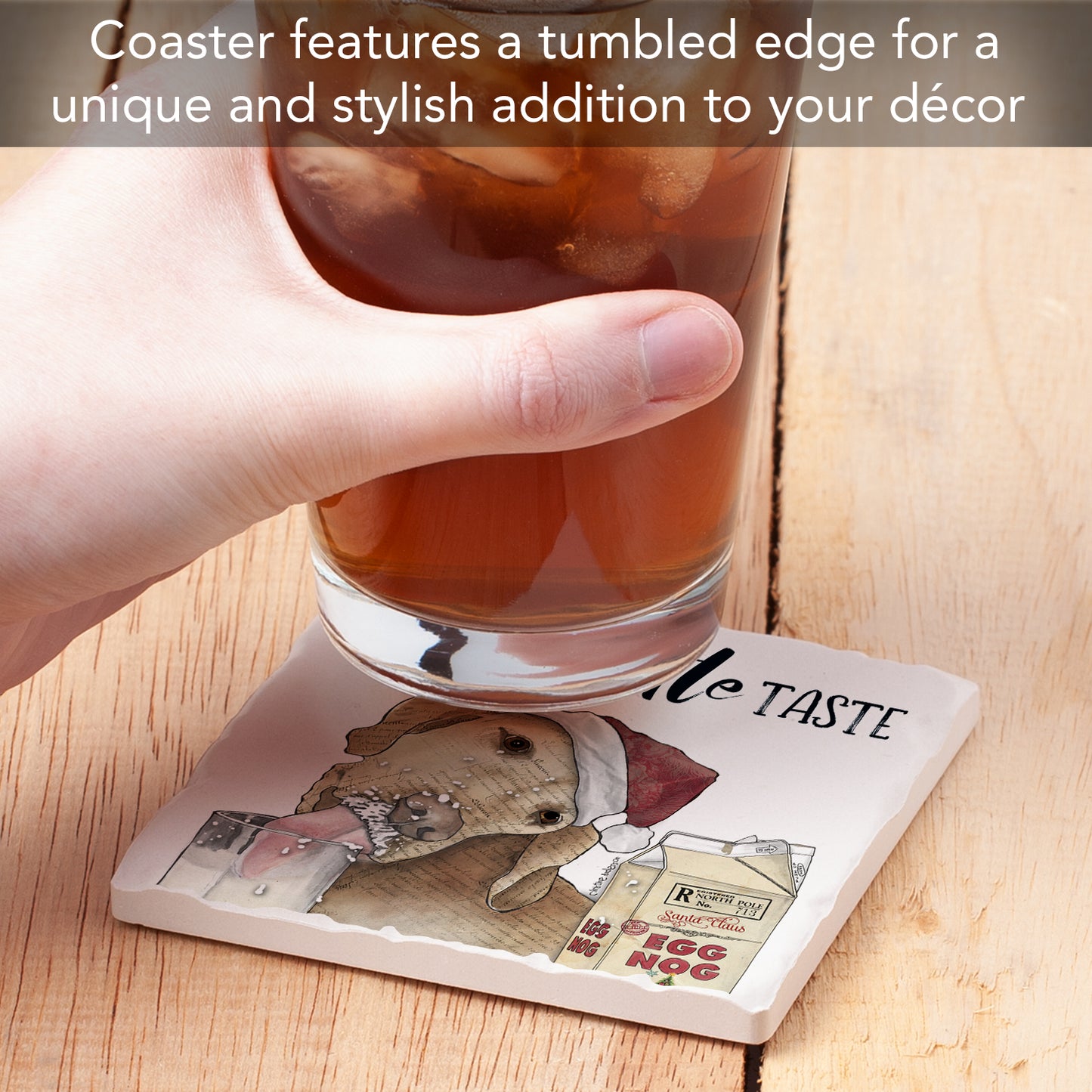 Thirstystone Little Taste Single Tumbled Tile Coaster Manufactured in The USA Adorable, Create Your Own Collection