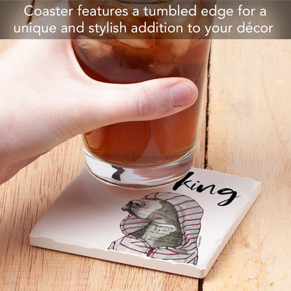 Thirstystone No Peeking Dog Single Tumbled Tile Coaster Manufactured in The USA Adorable, Create Your Own Collection