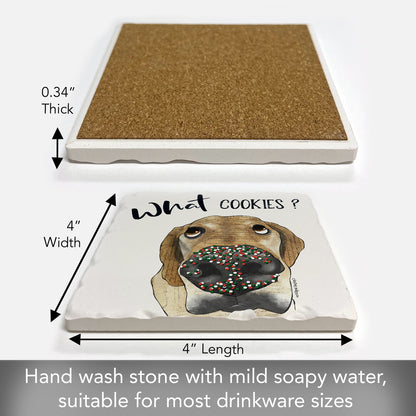 Thirstystone What Cookies Dog Single Tumbled Tile Coaster Manufactured in The USA Adorable, Create Your Own Collection