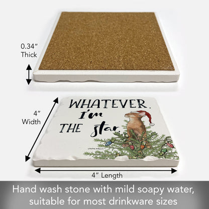 Thirstystone The Star Single Tumbled Tile Coaster Manufactured in The USA Adorable, Create Your Own Collection