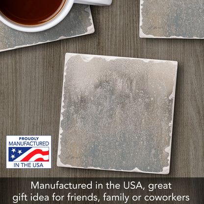 Thirstystone Soaring Dawn Single Tumbled Tile Stone Coaster with Protective Cork Backing Manufactured in The USA 4" Square, Colorful, Artistic, Easily Wipes Clean