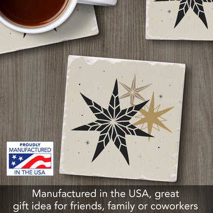 Thirstystone Christmas Stars Single Tumbled Tile Coaster Manufactured in The USA Decorative, Stylish, Craft Your Own Collection