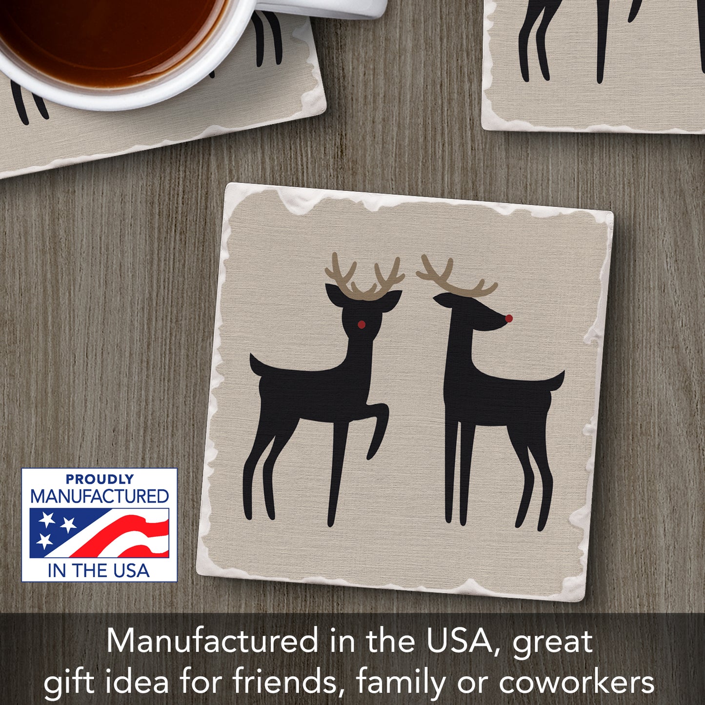 Thirstystone Shiny Nose Single Tumbled Tile Coaster Manufactured in The USA Decorative, Stylish, Craft Your Own Collection