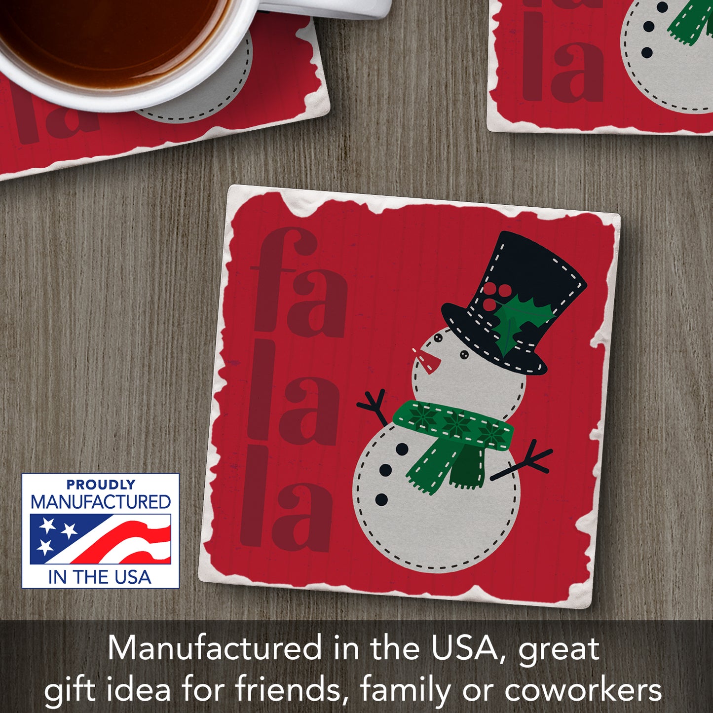 Thirstystone FA La La Single Tumbled Tile Coaster Manufactured in The USA Decorative, Stylish, Craft Your Own Collection