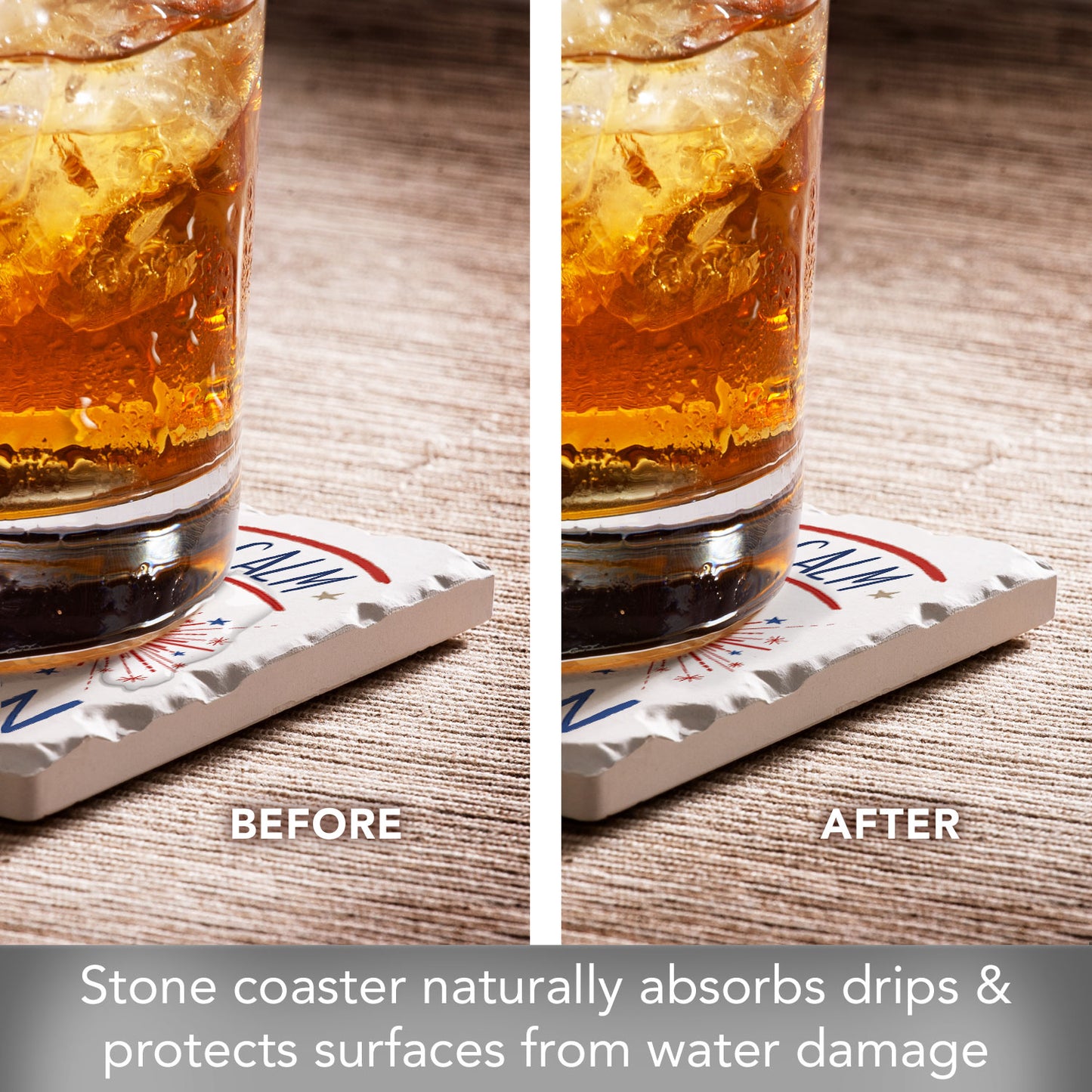 Thirstystone Sparkle On Single Tumbled Tile Coaster 4" Square Manufactured in the USA Create Your Own Set
