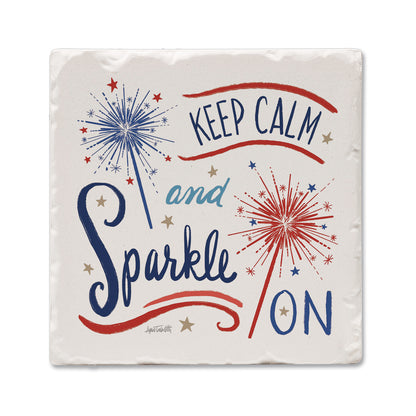 Thirstystone Sparkle On Single Tumbled Tile Coaster 4" Square Manufactured in the USA Create Your Own Set