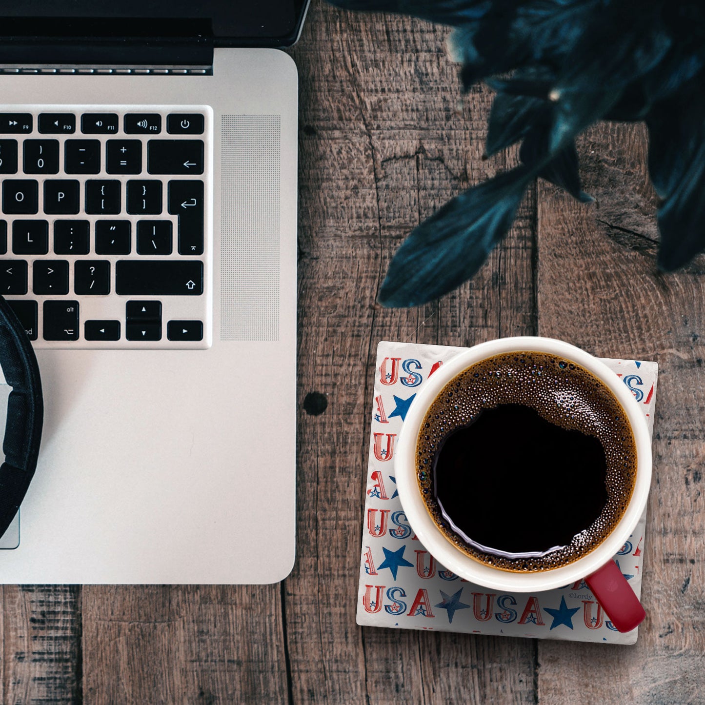 Thirstystone USA Repeat Single Tumbled Tile Coaster 4" Square Manufactured in the USA Create Your Own Set