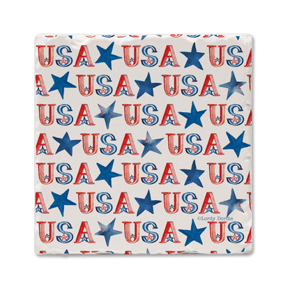 Thirstystone USA Repeat Single Tumbled Tile Coaster 4" Square Manufactured in the USA Create Your Own Set