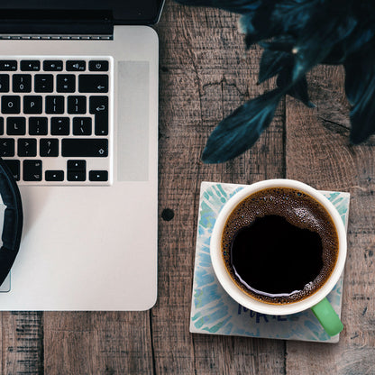 Thirstystone Save the Turtles Single Tumbled Tile Coaster 4" Square Create Your Own Collection