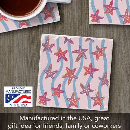 Thirstystone Ocean Breeze Single Tumbled Tile Coaster 4" Square Create Your Own Collection