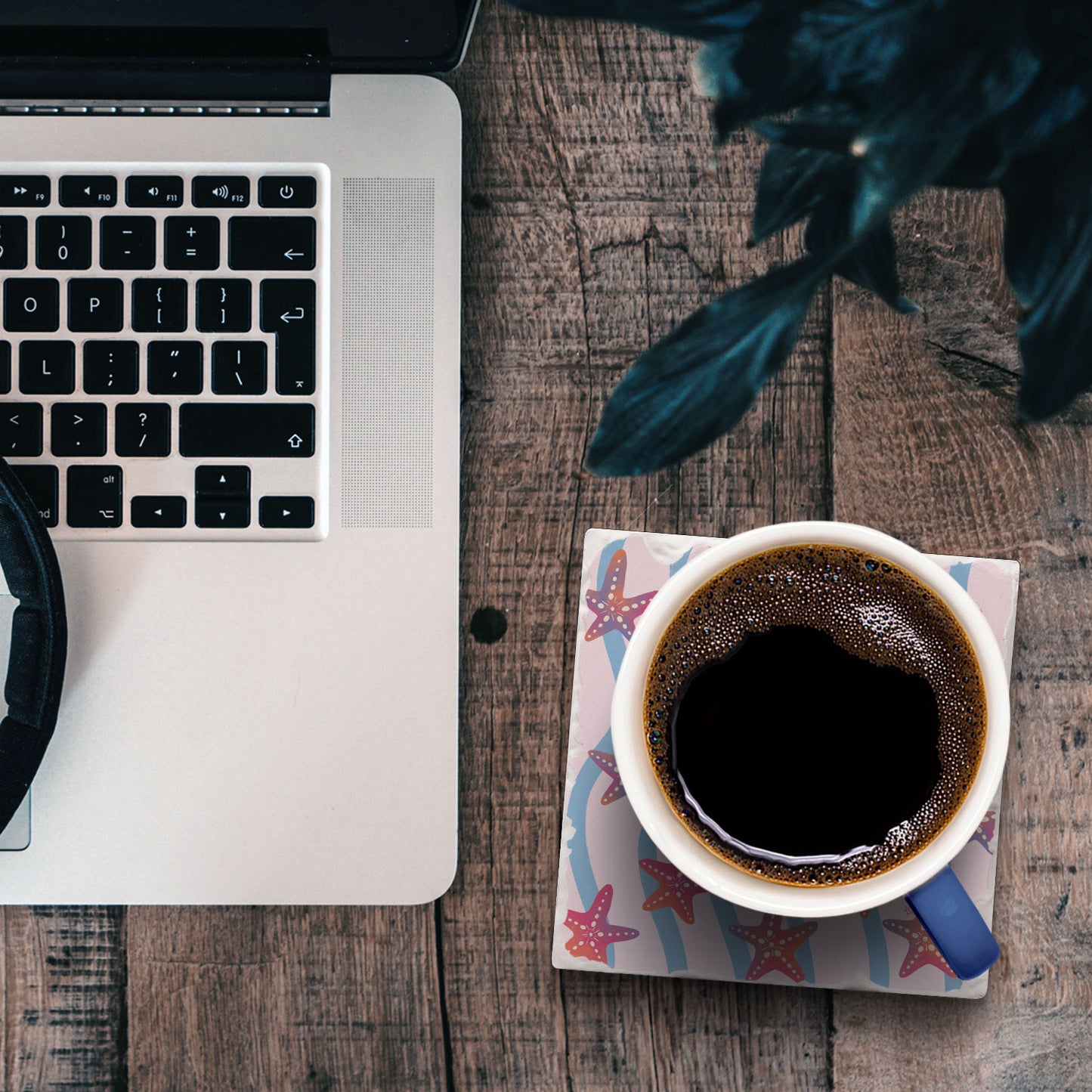 Thirstystone Ocean Breeze Single Tumbled Tile Coaster 4" Square Create Your Own Collection