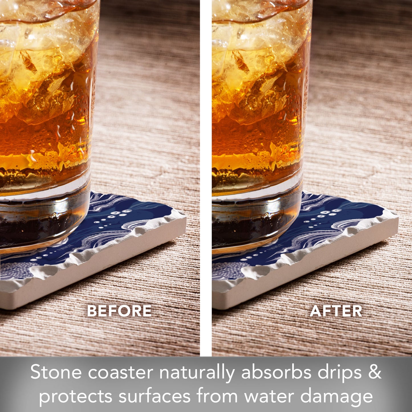 Thirstystone Jellyfish Bloom Single Tumbled Tile Coaster 4" Square Create Your Own Collection