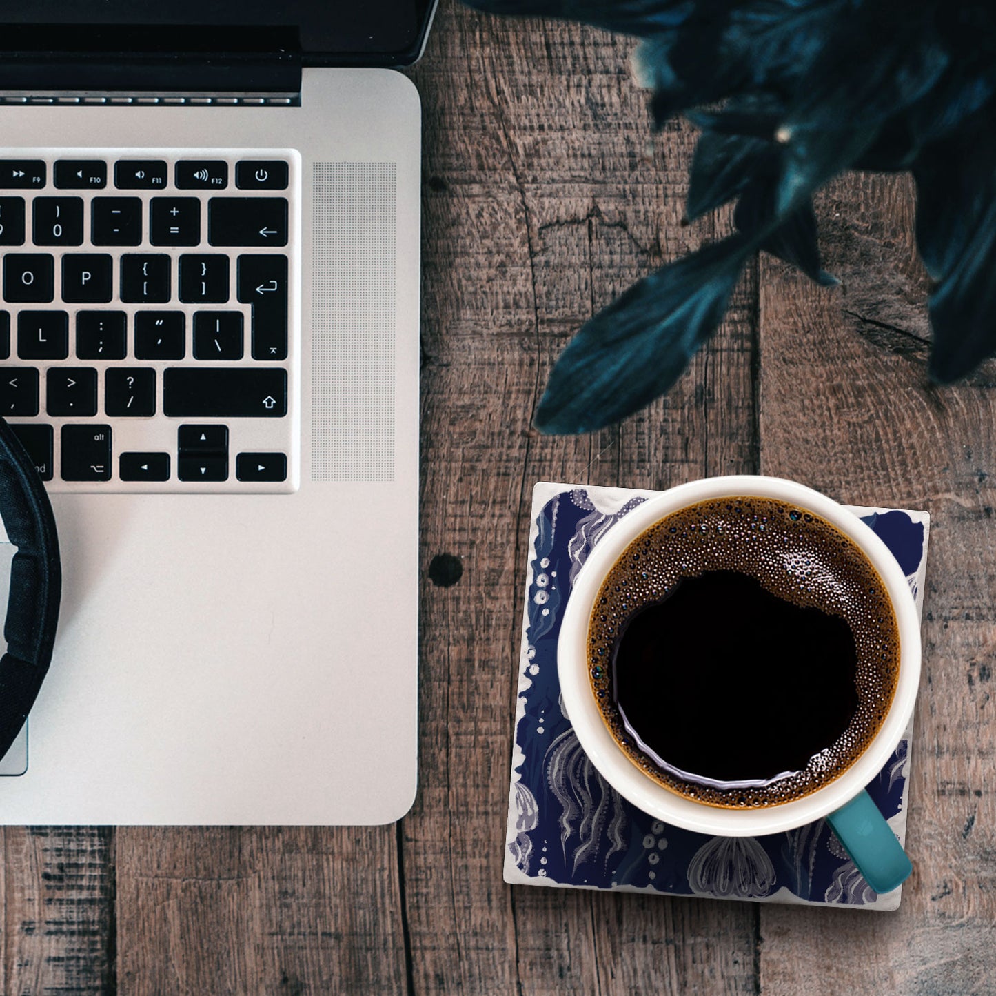 Thirstystone Jellyfish Bloom Single Tumbled Tile Coaster 4" Square Create Your Own Collection