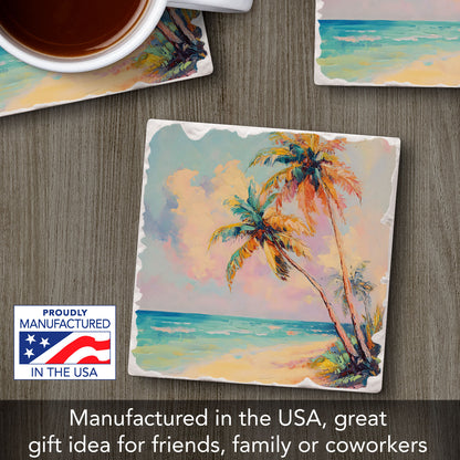 Thirstystone Coastal Scene Single Tumbled Tile Coaster 4" Square Create Your Own Collection