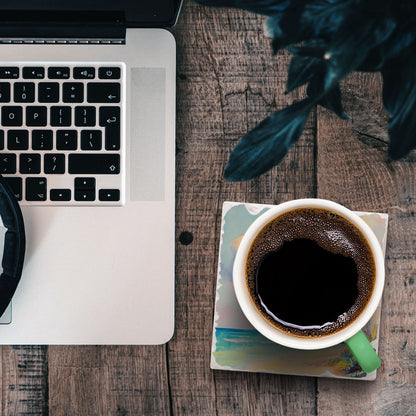 Thirstystone Coastal Scene Single Tumbled Tile Coaster 4" Square Create Your Own Collection