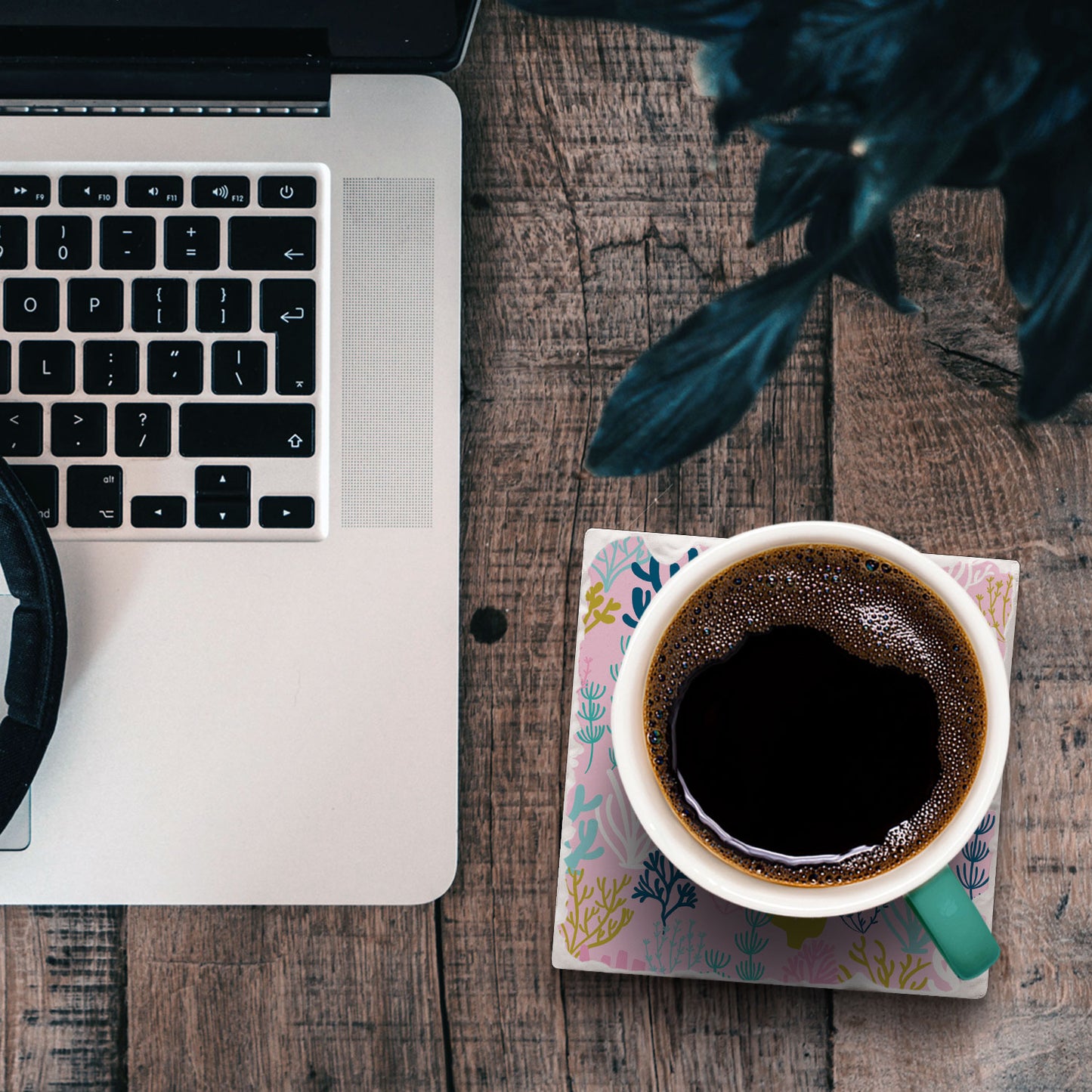 Thirstystone Coral Sea Parade Single Tumbled Tile Coaster 4" Square Create Your Own Collection