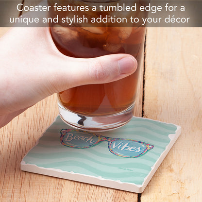 Thirstystone Endless Sunshine Single Tumbled Tile Coaster 4" Square Create Your Own Collection